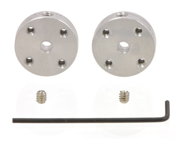aluminium montagehub voor 3 mm as, # 4-40 gaten (2-pack)  Pololu 1078