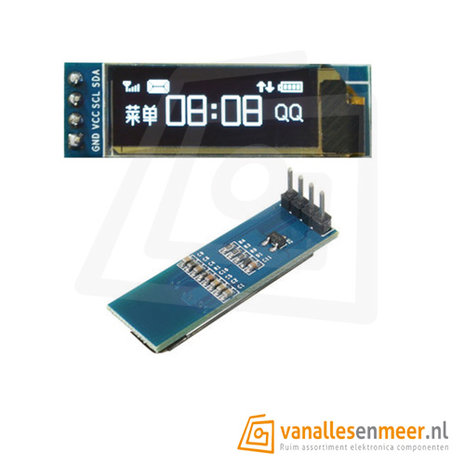 Oled display 128x32 I2C 3,3V-5V Wit