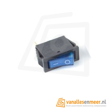 KCD3 Tuimelschakelaar DPST verlicht smal 250V