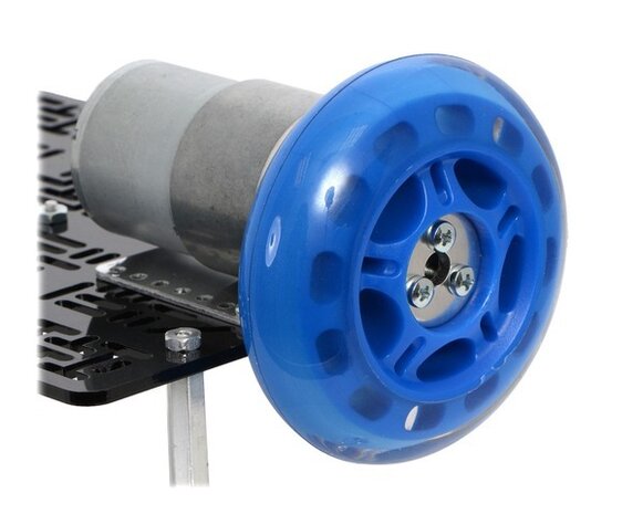 Aluminum Scooter Wheel Adapter for 1/4″ Shaft  Pololu 2675