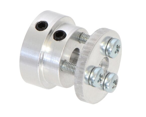 Aluminum Scooter Wheel Adapter for 1/4″ Shaft  Pololu 2675