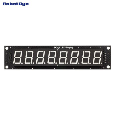 8-Digit LED Display Rood Tube 7-segments, decimale punten, 101x19mm, 74HC595