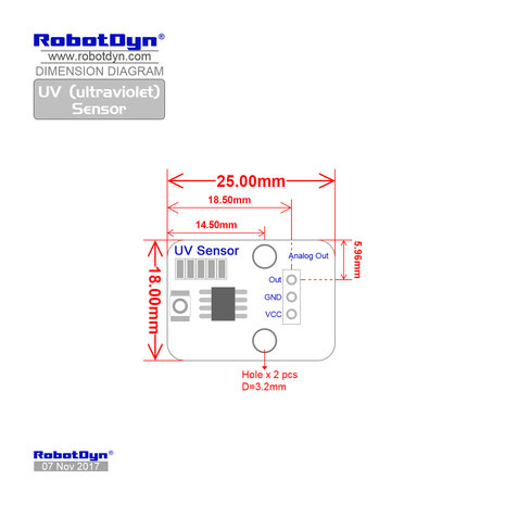 UV (ultraviolet) Sensor RobotDyn