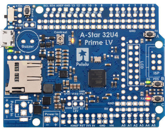 A-Star 32U4 Prime LV microSD (SMT Components Only) Pololu 4006