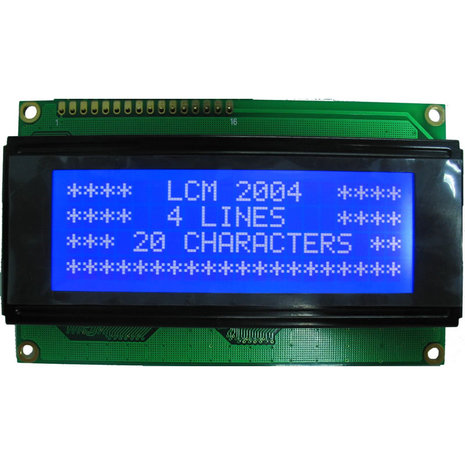 LCD Display 2004A - 20x4 wit op blauw 