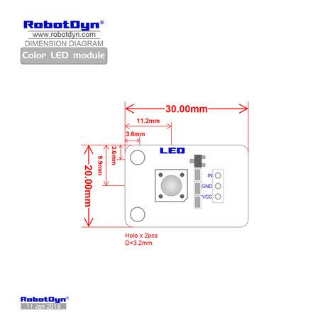 Kleur LED-module Wit RobotDyn