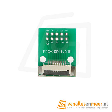 FPC/FFC flat cable PCB 10P 1mm met connector 