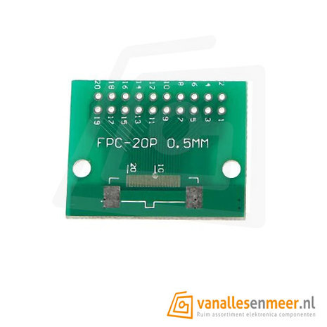 FPC/FFC flat cable PCB 20P 1mm met connector 