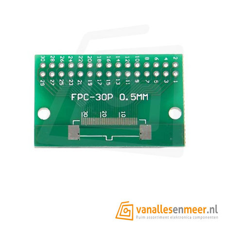 FPC/FFC flat cable PCB 30P 1mm met connector 