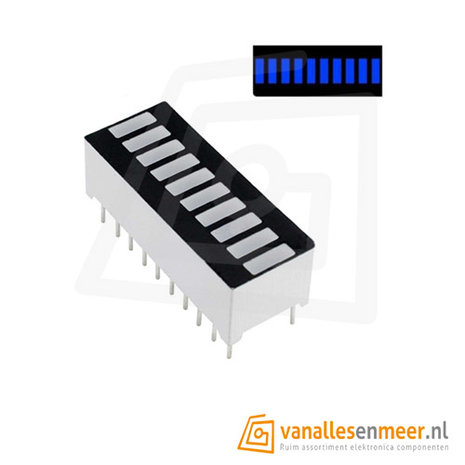 LED Balk 10 segments Blauw