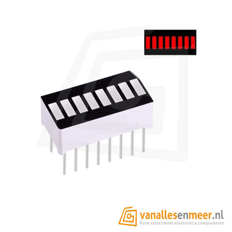 LED Balk 8 segments Rood