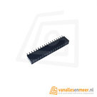 Header female 2x18 pitch 2.54mm 