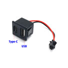 USB inbouwpaneel USB A en USB C 5 V voeding zwart power only
