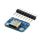 USB Type C 2,54 mm Breakout Board met CC1 CC2 5,1k Weerstanden
