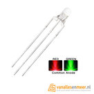 3mm led Bi-Color Red Geen Common Anode