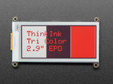 2.9" Tri-Color eInk / ePaper Display FeatherWing - Red Black White Adafruit 4778