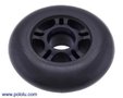 Scooter/Skate Wheel 100×24mm - Black   Pololu 3278