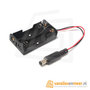 Batterij houder 2x AA met 5.5x2.1 jack