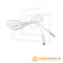 Audio TRRS 4-polige Jack 3,5mm verlengkabel 1m wit