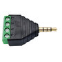 Stereo Jack Male 3.5mm to 4pin Terminal Blok