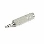 6.35MM Female Naar 3.5MM Male Stereo Audio Jack Adaptor Silver Plated