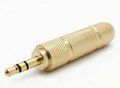 6.35MM Female Naar 3.5MM Male Stereo Audio Jack Adaptor Gold Plated