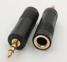 3.5MM STEREO TO 6.35MM JACK ADAPTOR GOLD PLATED