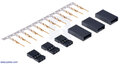 JR Connector Pack, Male – 3 Compleet JR Connectors + Reservepinnen– 22‑26 AWG  pololu-1925
