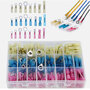 Krimpkous kabelschoenen set 250 stuks heat shrink wire connector kit rood blauw geel 400 V