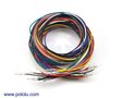 Wires Pre-crimped Terminals 50-Piece 10-Color M-M 90cm Pololu 2002